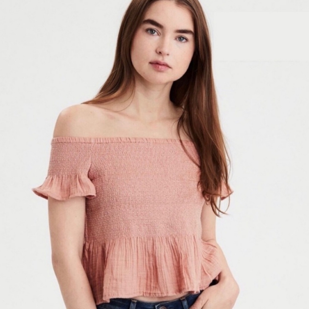 Women's Off-Shoulder Pink Top